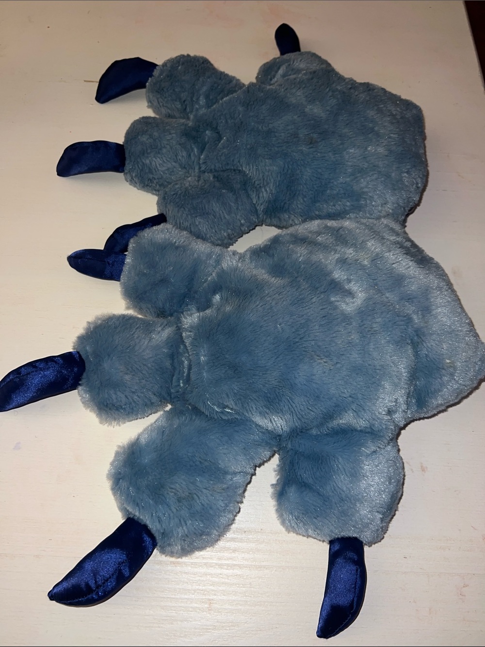 Disney Blue Plush Kids Mittens Pair - Soft Navy Accents